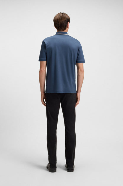 Chemise ajustada de algodón con cuello ribeteado