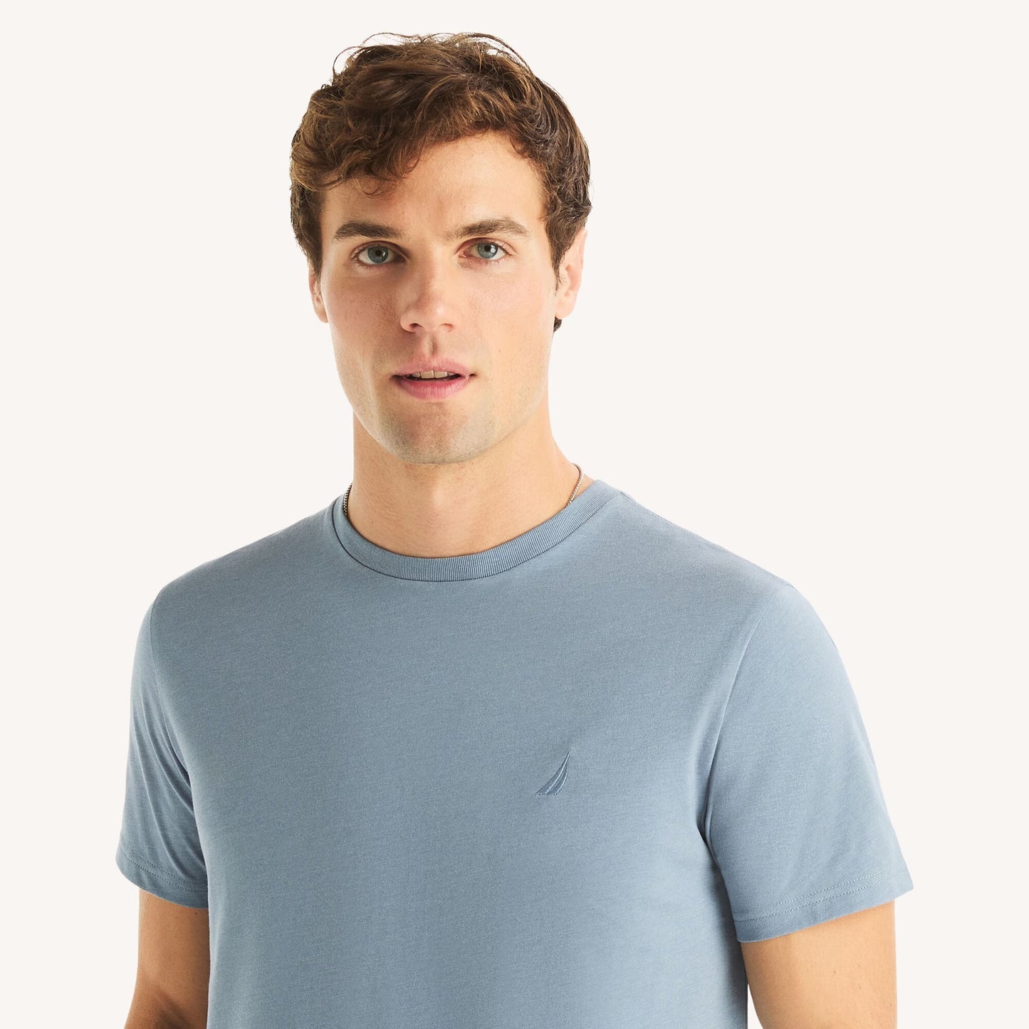 Franela cuello redondo unicolor heathered