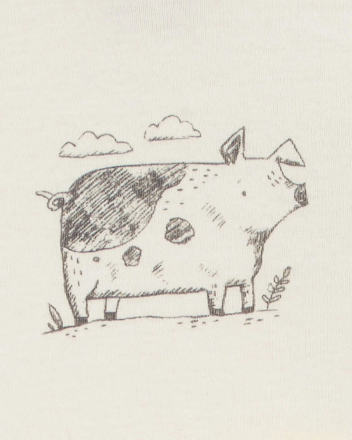 5 Pack Bodys estampado animales de granja para pequeños