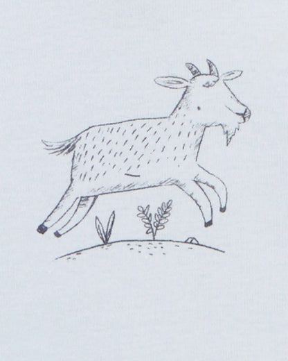 5 Pack Bodys estampado animales de granja para pequeños