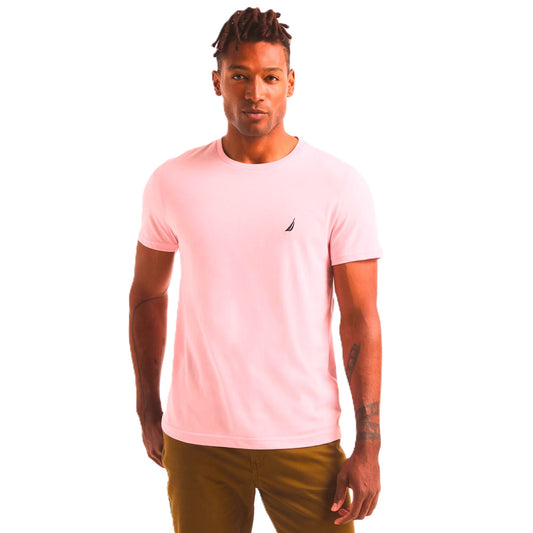 Franela cuello redondo unicolor con logo