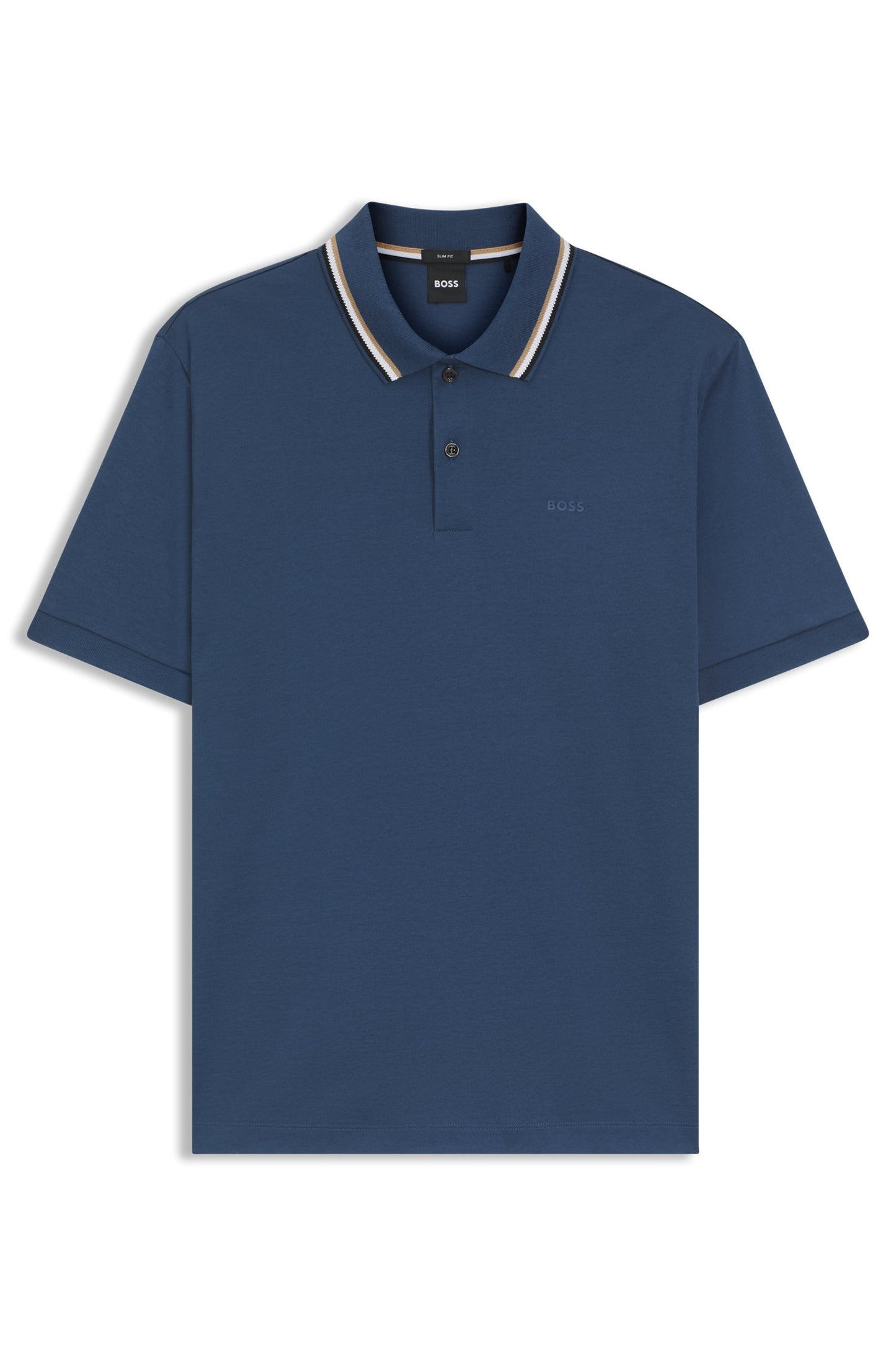 Chemise ajustada de algodón con cuello ribeteado