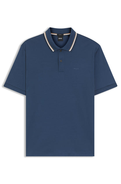 Chemise ajustada de algodón con cuello ribeteado