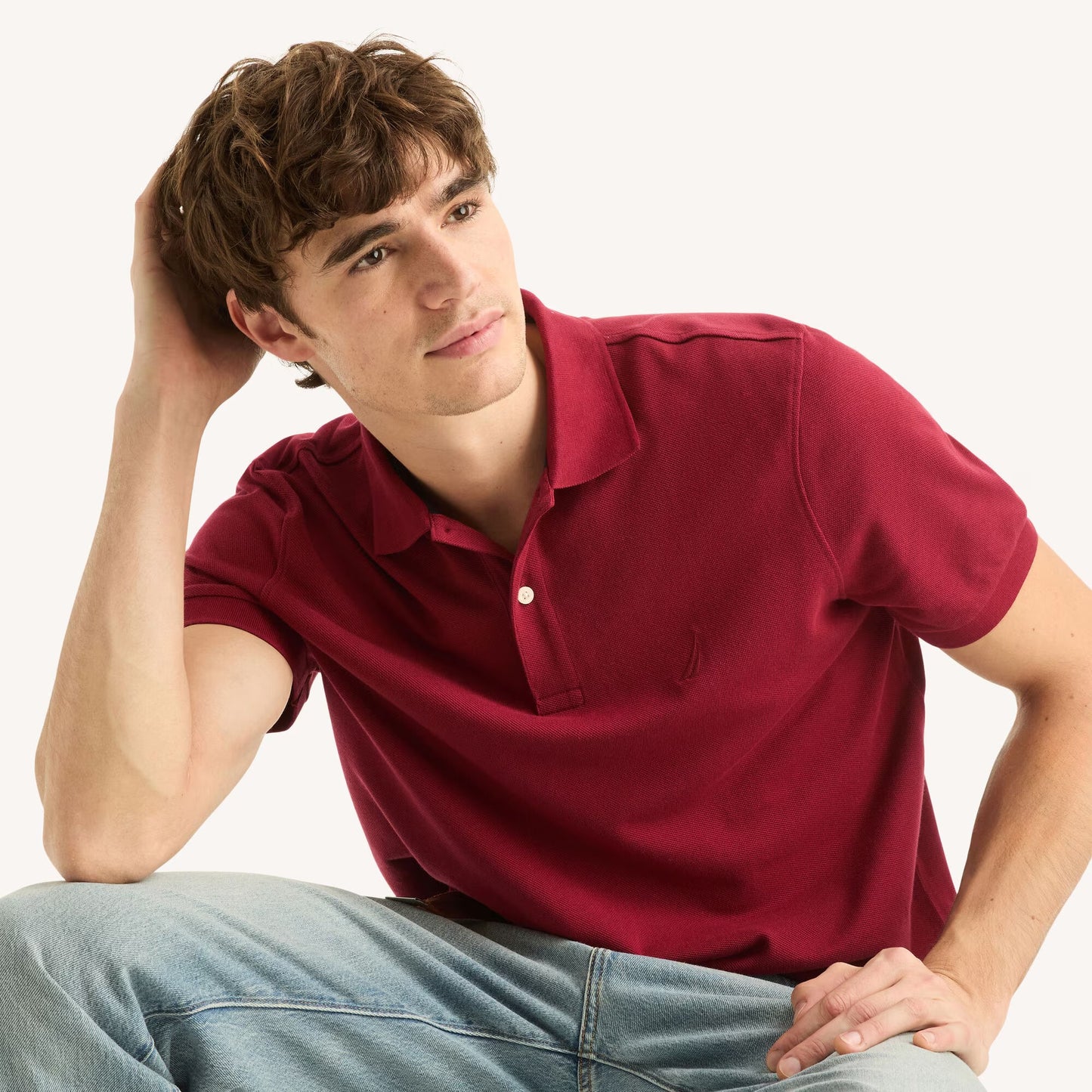 Chemise regular unicolor con logo