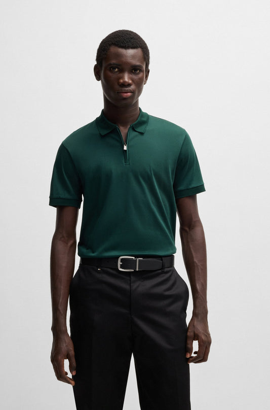 Chemise ajustada unicolor con cremallera