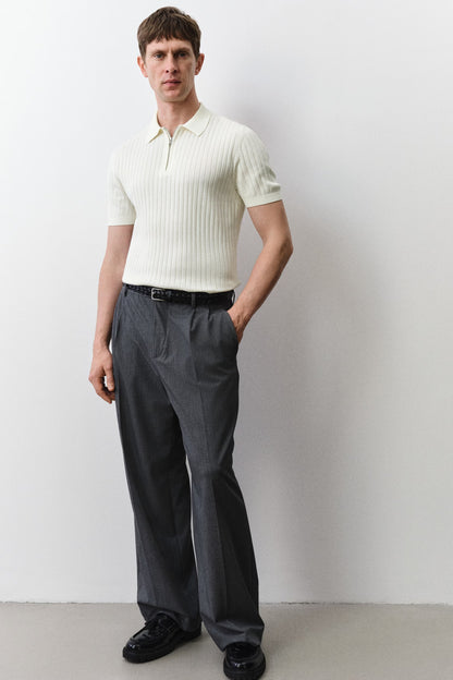 Chemise ajustada tejido canale con cremallera