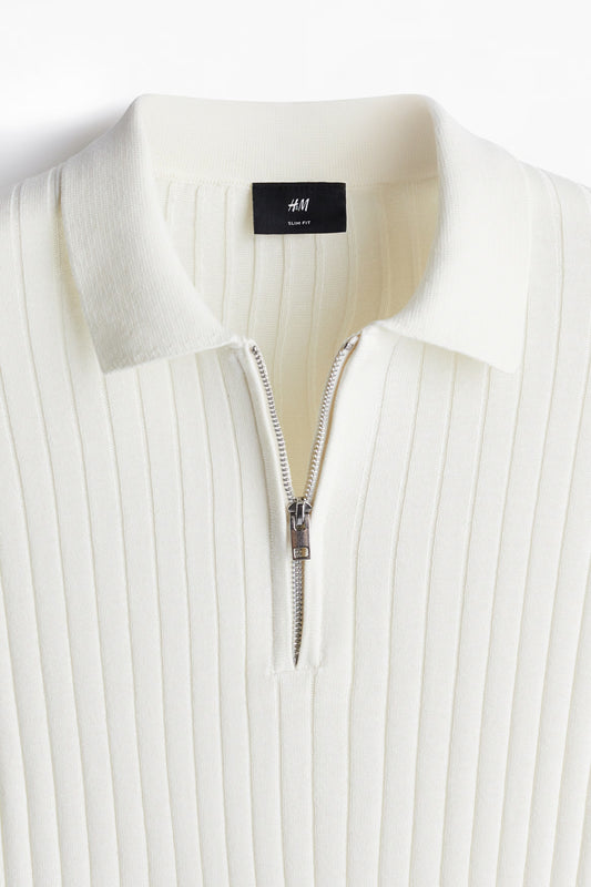 Chemise ajustada tejido canale con cremallera