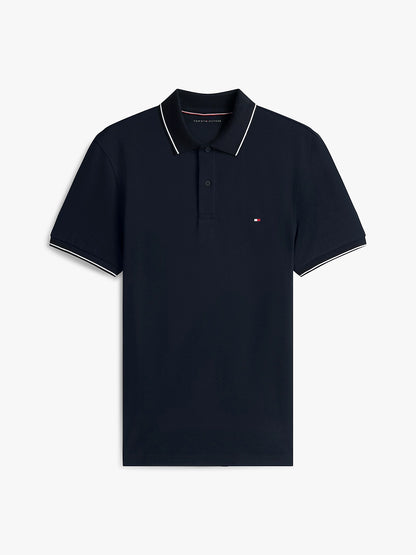 Chemise de algodón con cuello y mangas ribeteadas