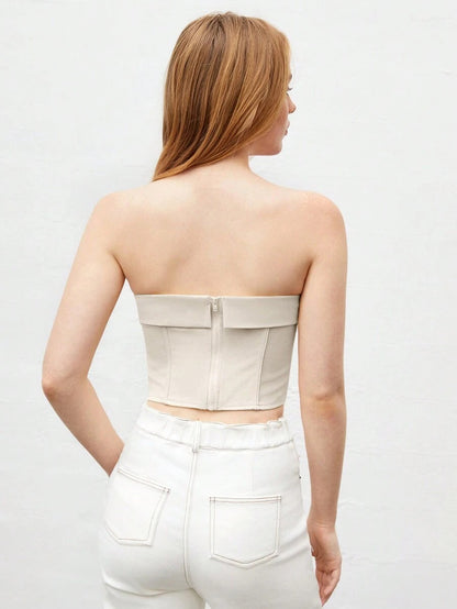 Top ajustado unicolor