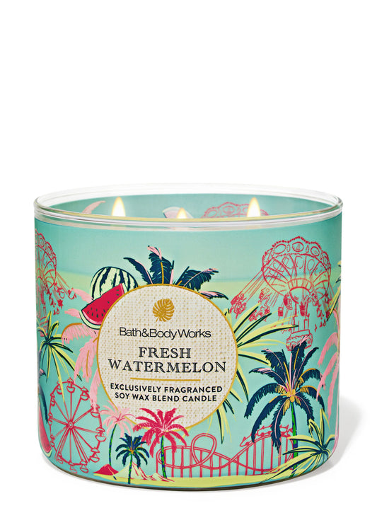 Vela 3 mechas Fresh Watermelon