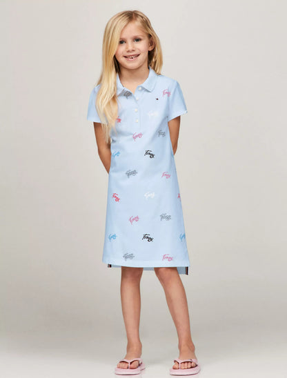 Vestido con estampado de letras para niña