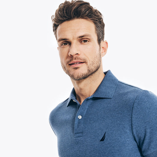 Chemise de algodón ajustada unicolor con logo