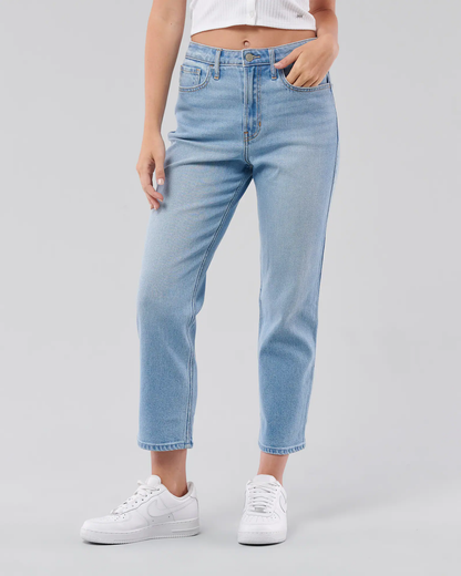 Jean recto vintage de tiro superalto