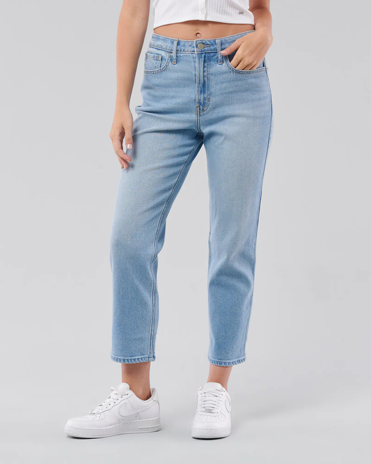 Jean recto vintage de tiro superalto