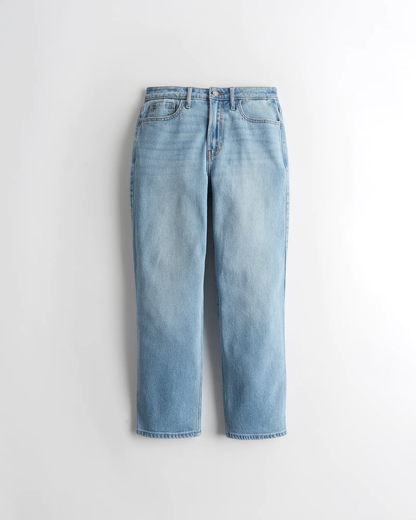 Jean recto vintage de tiro superalto