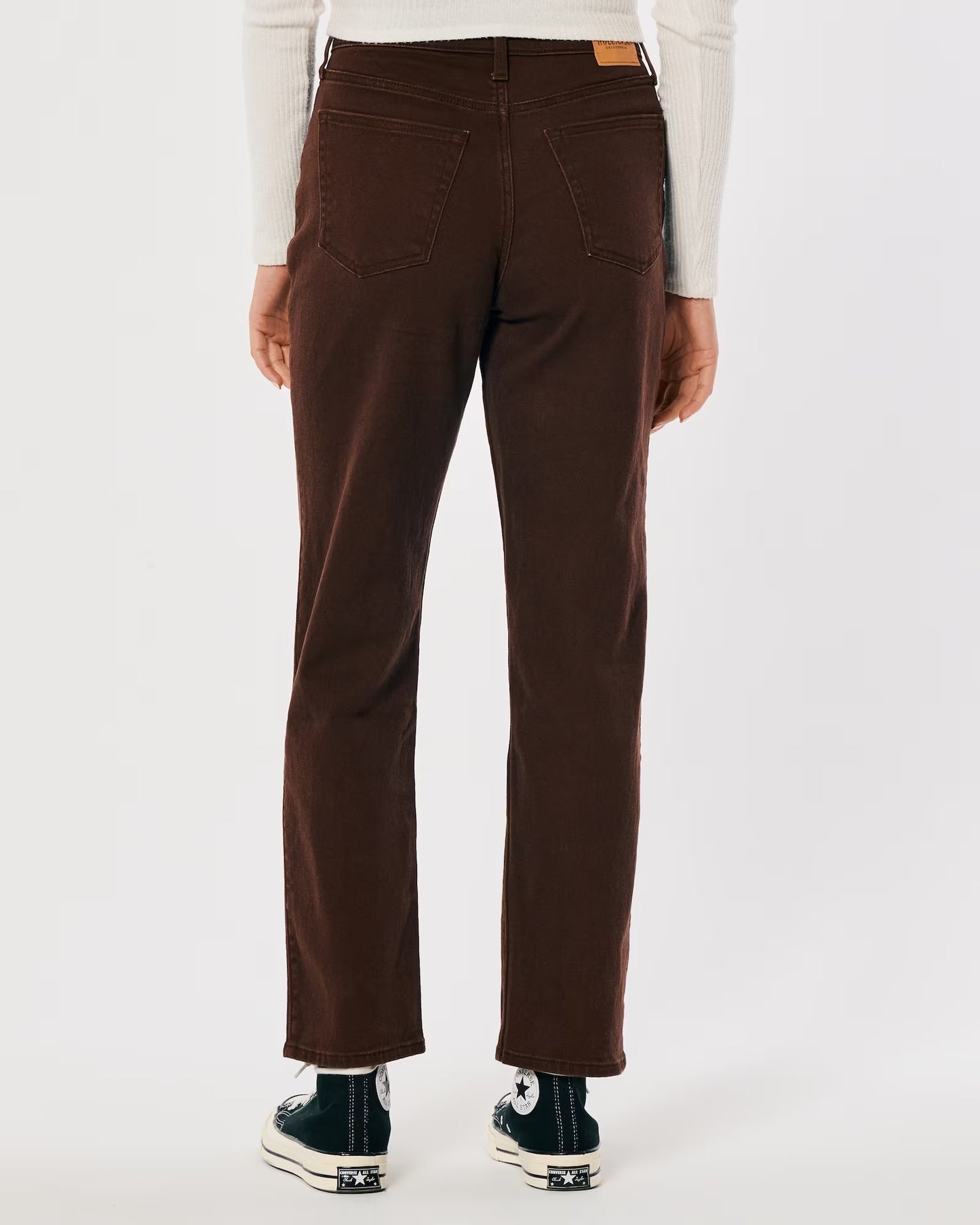 Jeans rectos al tobillo vintage de tiro superalto