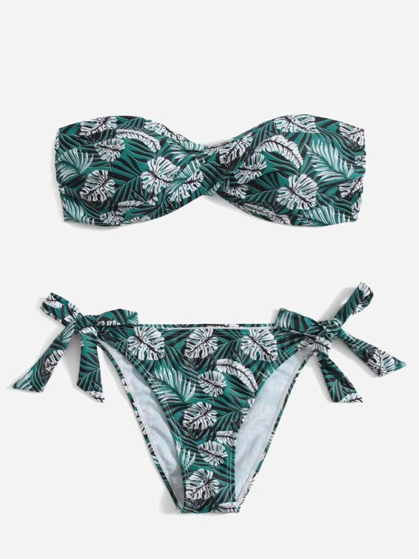 Bañador Bikini Con Estampado Tropical